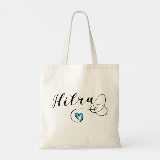 Tote Bag Hitra Drapeau Coeur, Norvège (Dos)