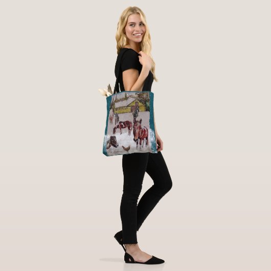TOTE BAG HIVER AU RANG WEST HILLS (Sur le modèle)