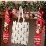 Tote Bag Hiver branché | Motif d'arbre de Noël<br><div class="desc">Hiver branché | Motif d'arbre de Noël</div>