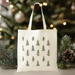 Tote Bag Hiver branché | Motif d'arbre de Noël<br><div class="desc">Hiver branché | Motif d'arbre de Noël</div>