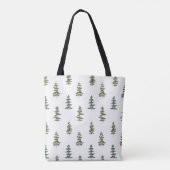 Tote Bag Hiver branché | Motif d'arbre de Noël (Dos)