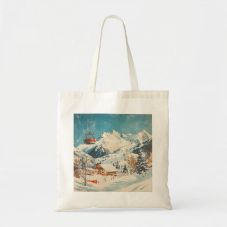 Tote Bag Hiver Chalet Échap Fourre-tout