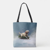 Tote Bag hiver de Noël du Labrador (Dos)