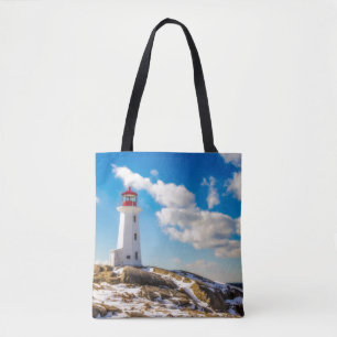Tote Bag Hiver du phare   en crique de Peggy, la