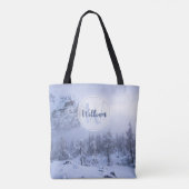 Tote Bag Hiver merveilleux brouillard épinette forêt neige  (Dos)