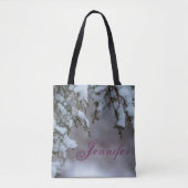 Tote Bag Hiver Pin neige touffe gelée bulle (Devant)