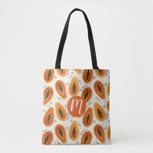 Tote Bag Hiya Papaya Motif (Devant)