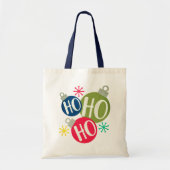 Tote Bag Ho Ho Ho Festive Noël Noël Noël Noël Noël moderne (Devant)