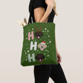Tote Bag Ho Ho Labrador Retriever Joyeux Noël (De près)