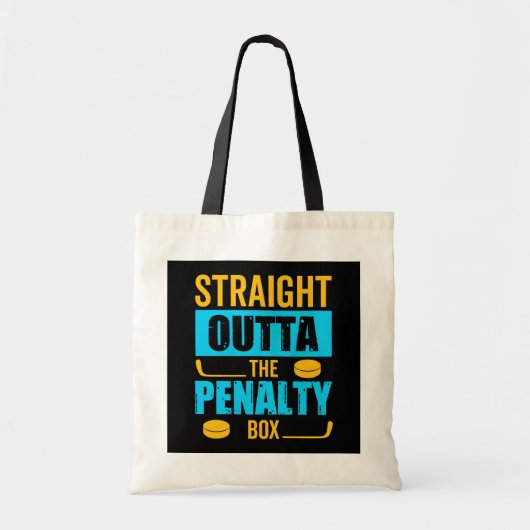 Tote Bag Hockey boîte de pénalité (Devant)