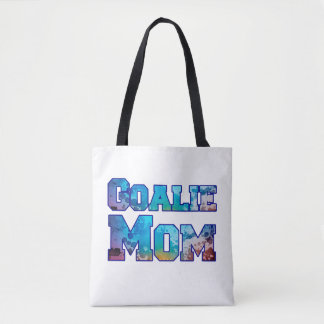 Tote Bag Hockey Goalie Maman Aquarelle