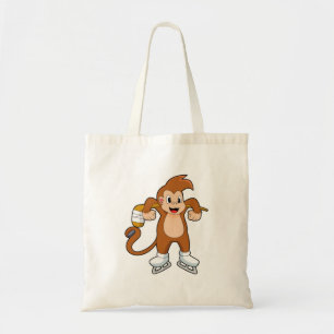 Tote Bag Hockey sur glace singe bâton de hockey sur glace