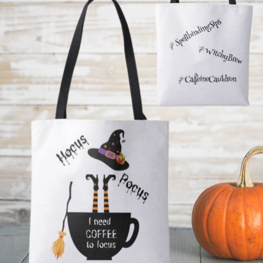 Tote Bag Hocus Pocus Café pour focaliser Halloween Fourre-t