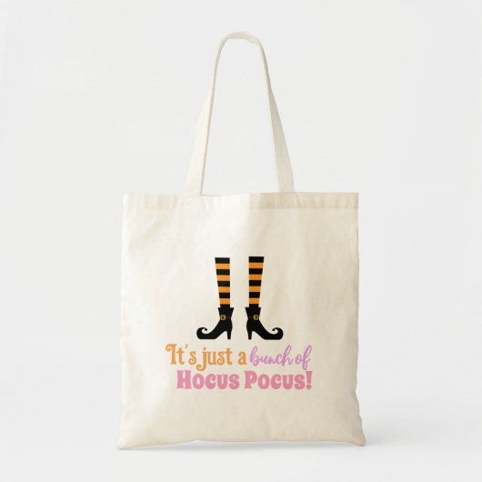 Tote Bag Hocus Pocus Moderne Halloween Orange Pourpre Citat (Devant)