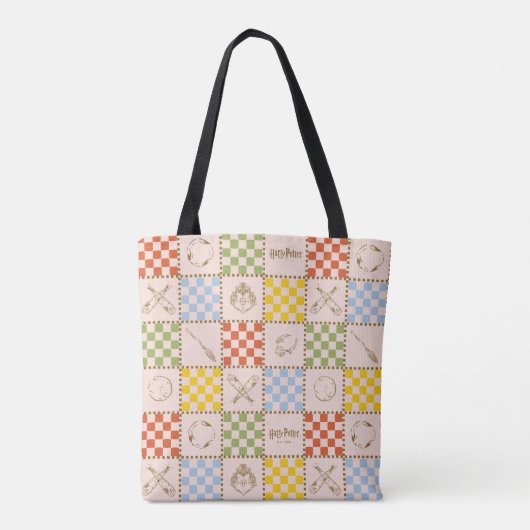 Tote Bag HOGWARTS™ QUIDDITCH™ Team Checker Pattern (Dos)