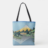 Tote Bag Hokusai - Le Mont Fuji reflète le lac Kawaguchi (Dos)