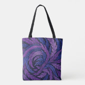 Tote Bag Hokusai Phoenix Tote Purple Feather Japan Art (Dos)