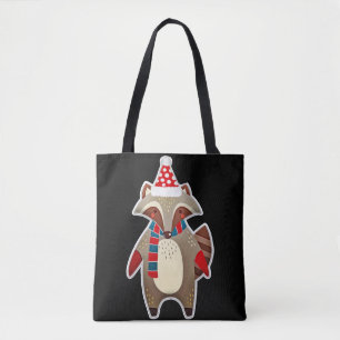 Tote Bag Holiday Raccoon
