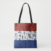 Tote Bag Holland Flaggen Design Sports Silhouettes (Devant)