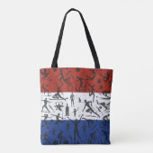 Tote Bag Holland Flaggen Design Sports Silhouettes (Dos)