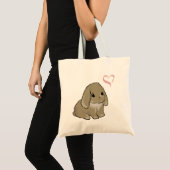 Tote Bag Holland lop with heart (Devant (produit))