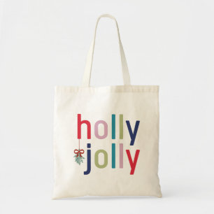 Tote Bag Holly Jolly Christmas