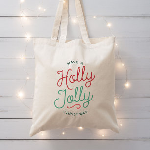 Tote Bag Holly Jolly Christmas