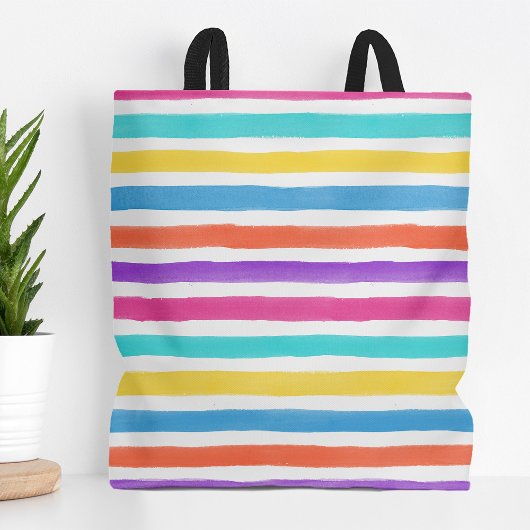 Tote Bag Holly Jolly Stripes