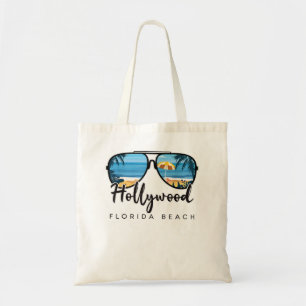Tote Bag Hollywood Beach Floride Palm Tree Lunettes de sole