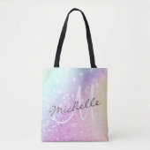 Tote Bag Holographe de Parties scintillant glamour Monogram (Devant)