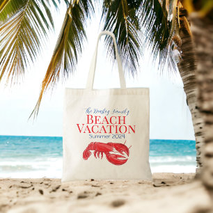 Tote Bag Homard Custom Beach Croisière Réunion Vacances
