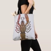 Tote Bag Homard de style de Zentangle (De près)