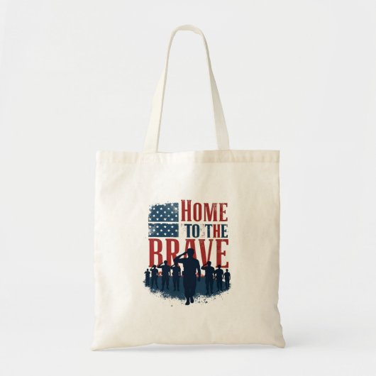 Tote Bag Home of the Brave Salute Tee (Devant)