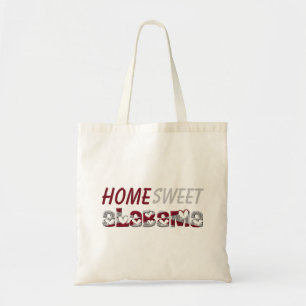 Tote Bag Home Sweet Alabama State Flag Hearts USA