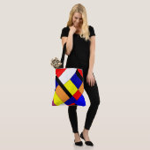 Tote Bag Hommage à Mondrian (Sur le modèle)