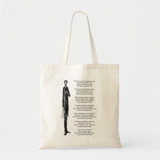 Tote Bag Hommage au président américain Abraham Lincoln (Devant)