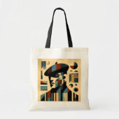 Tote Bag Homme D'Art Moderne Du Milieu Du Siècle Portant Un (Devant)