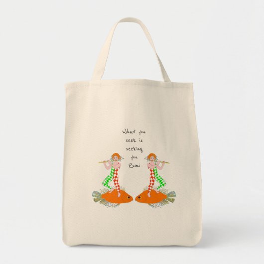 Tote Bag Homme et poisson (Devant)