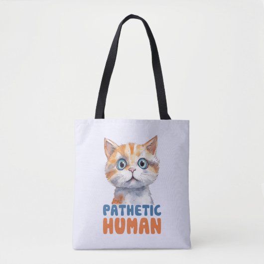 Tote Bag Homme pathétique - Design de chat Sarcastique (Devant)