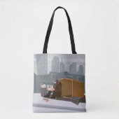 Tote Bag Homme sans abri (Devant)