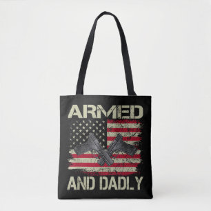 Tote Bag Hommes Armés Et Dure Dure Père Mortel Pour Fathe