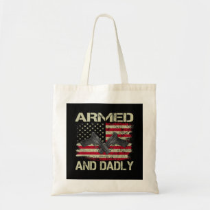 Tote Bag Hommes armés et papa drôle mortel pour papa