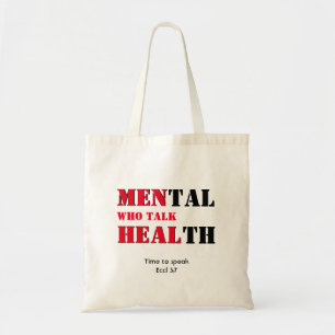 Tote Bag HOMMES DE Santé Mentale QUI PARLENT GUÉRIR Écritur