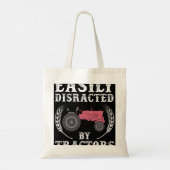 Tote Bag Hommes facilement distrait par Tracteurs Farmer (Dos)