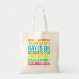 Tote Bag Hommes Femmes Réfugiées Bienvenue Les Femmes Peuve