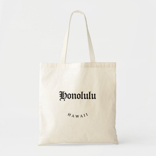 Tote Bag Honolulu Hawaii Police noire (Devant)
