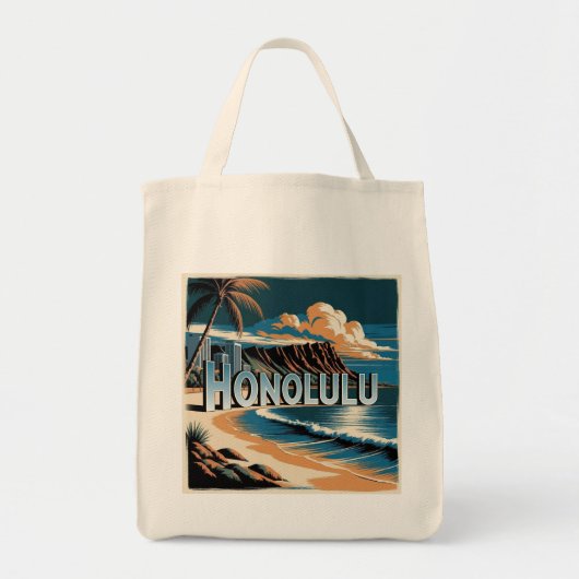 Tote Bag Honolulu O’aho Hawaii (Devant)