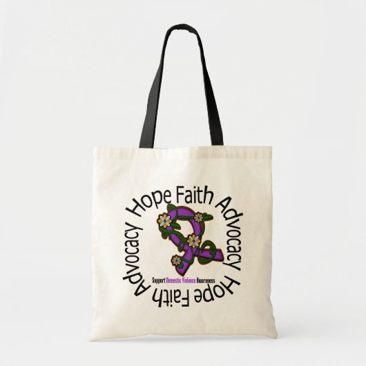 Tote Bag Hope Faith Advocacy Violence domestique (Devant)