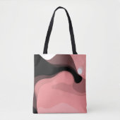 Tote Bag Horizon coucher de soleil : rose, noir et blanc Ab (Devant)