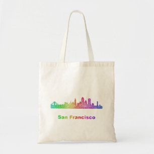 Tote Bag Horizon de San Francisco d'arc-en-ciel